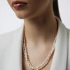 dubbele ketting met kleine zoetwaterparels
