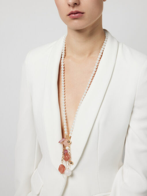 ketting met parels en stenen