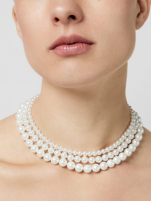 ketting met meerdere rijen parels