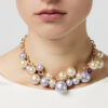 ketting met gekleurde parels