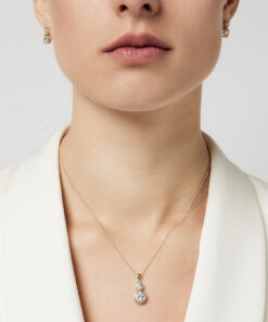 ketting goud met strassteentjes