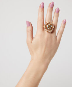 ring met Swarovski kristalletjes