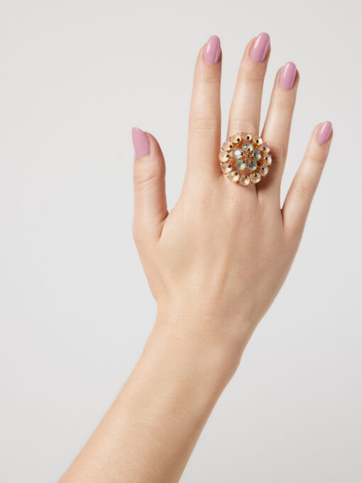 ring met Swarovski kristalletjes