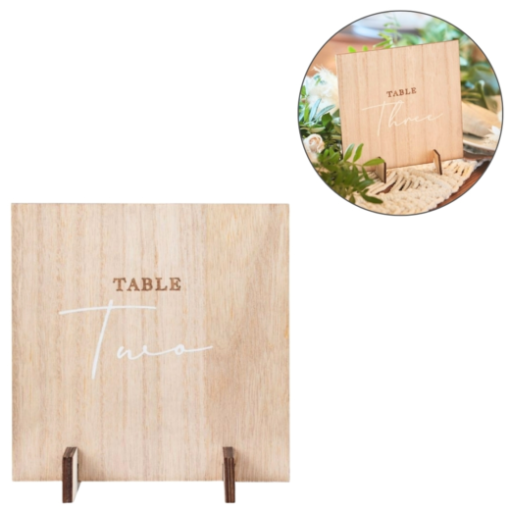 Ginger Ray tafelnummer decoratie hout