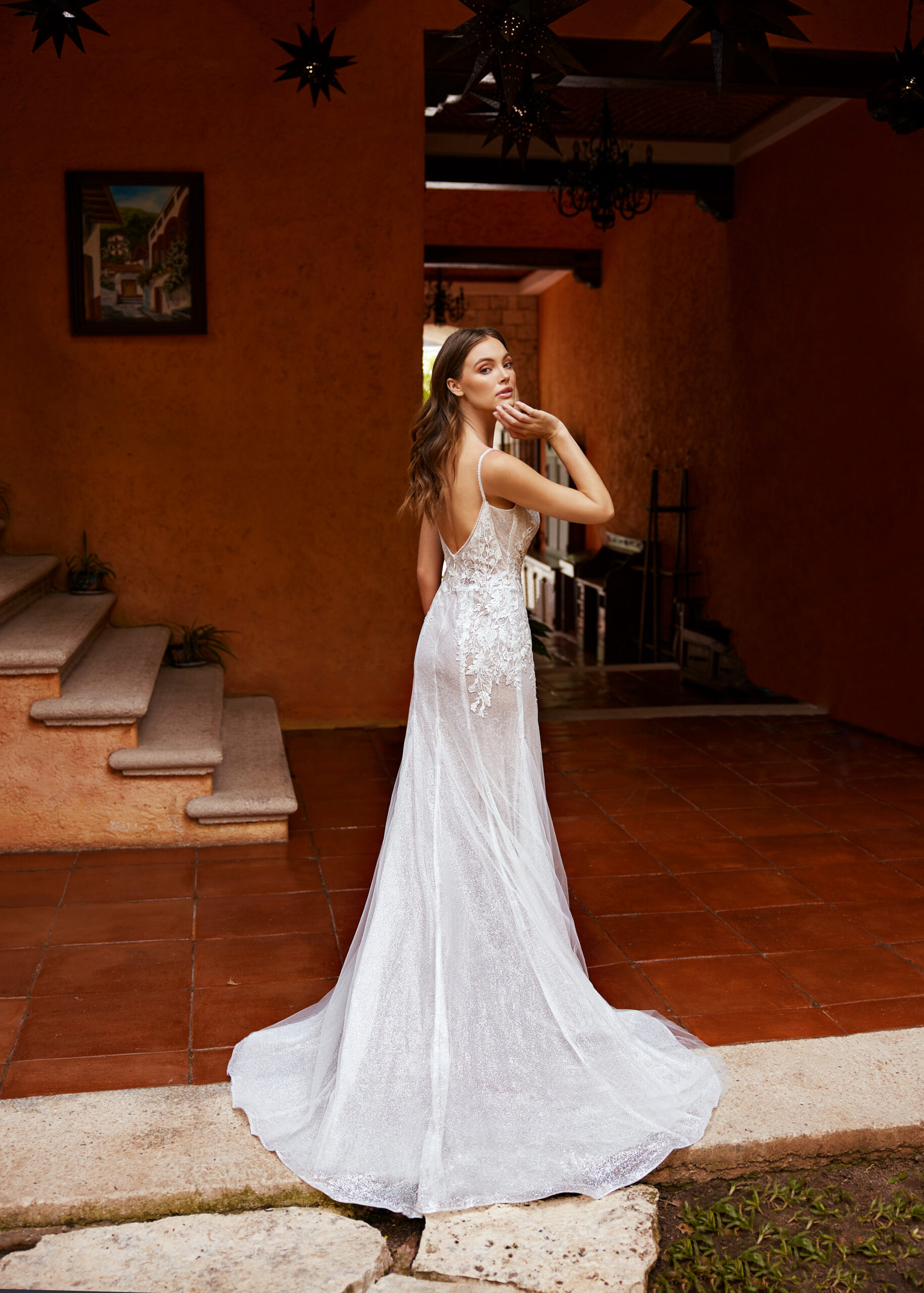 Libelle strakke trouwjurk Henase - Afbeelding 2