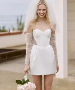 meylin korte trouwjurk