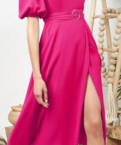 fuchsia cocktailjurk sonia pena