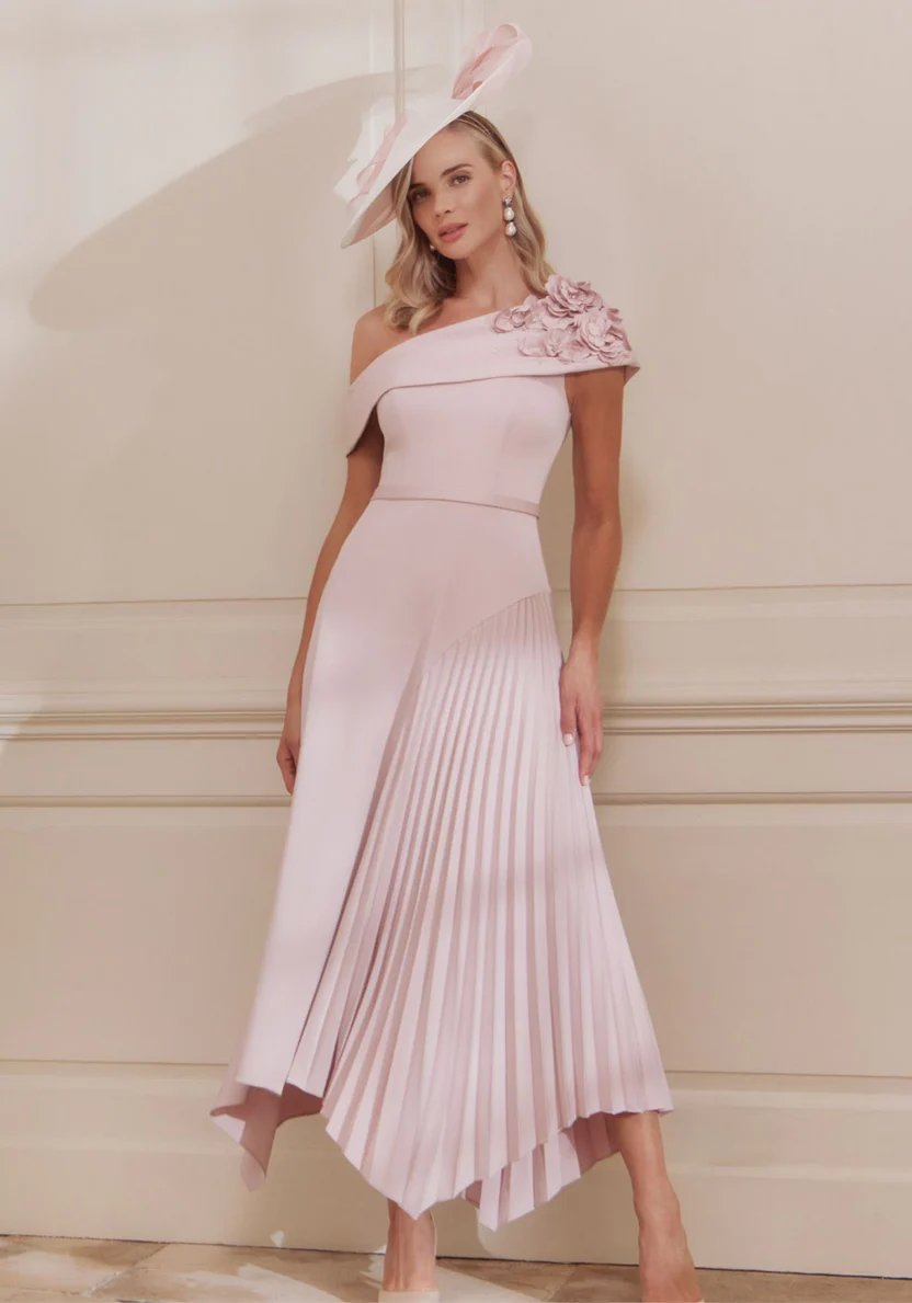rose jurk off shoulder